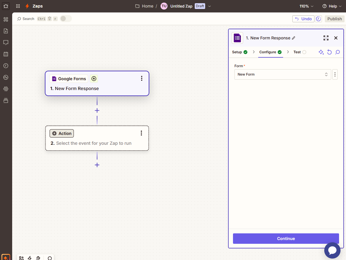 Zapier configuration