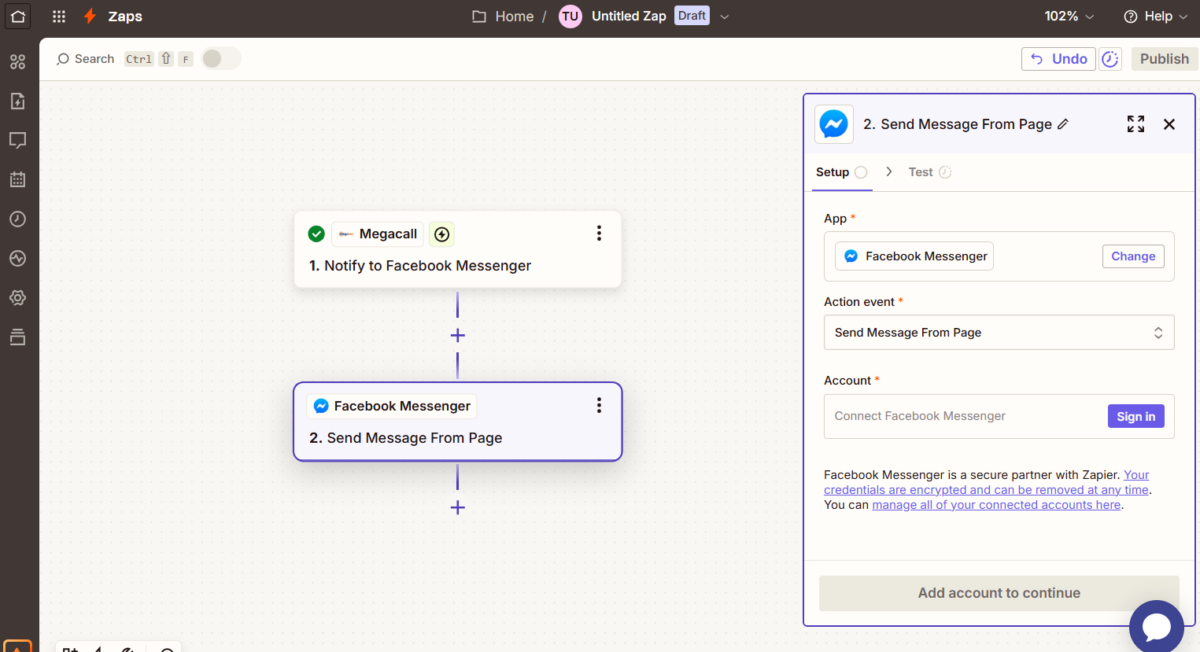 Megacall integration with Zapier