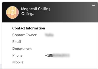 Megacall and Zoho CRM