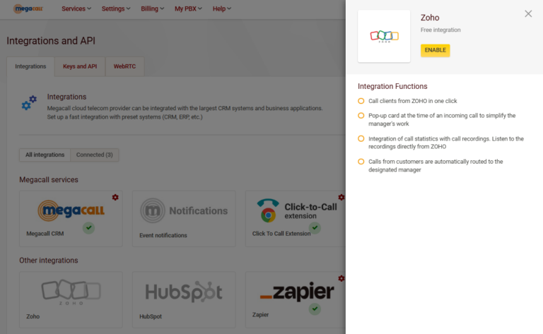 Zoho Integration