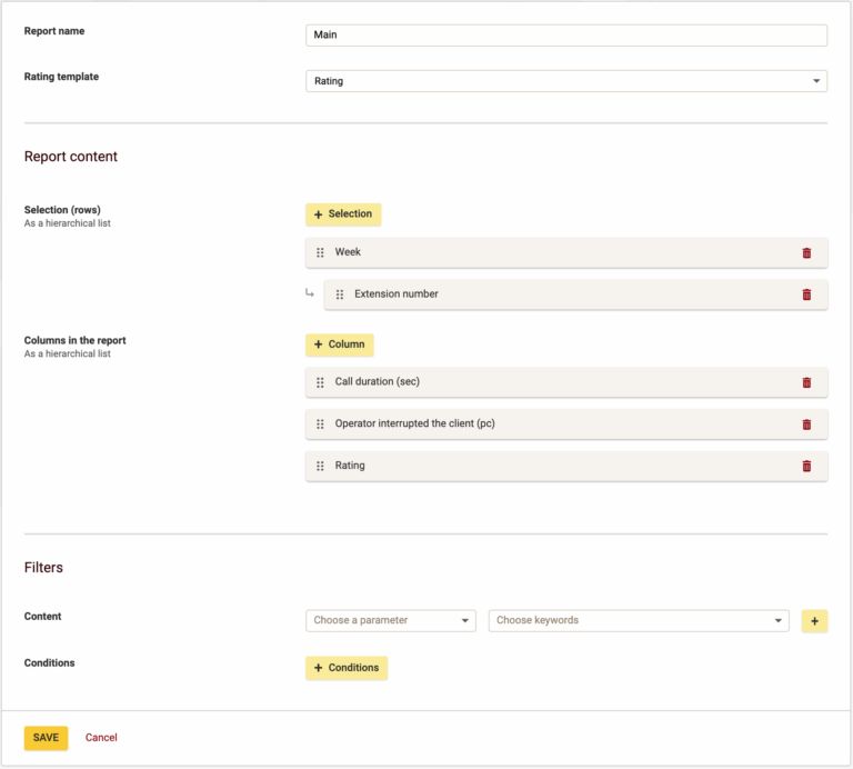 Speech analytics Megacall