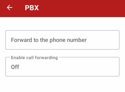 Call forwarding Megacall app