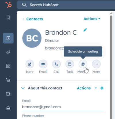 Megacall integration HubSpot
