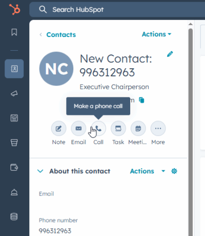 Megacall integration HubSpot
